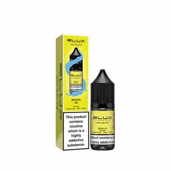 Elux Legend Nic Salts - Banana Ice - 10ml 10/20mg 50/50